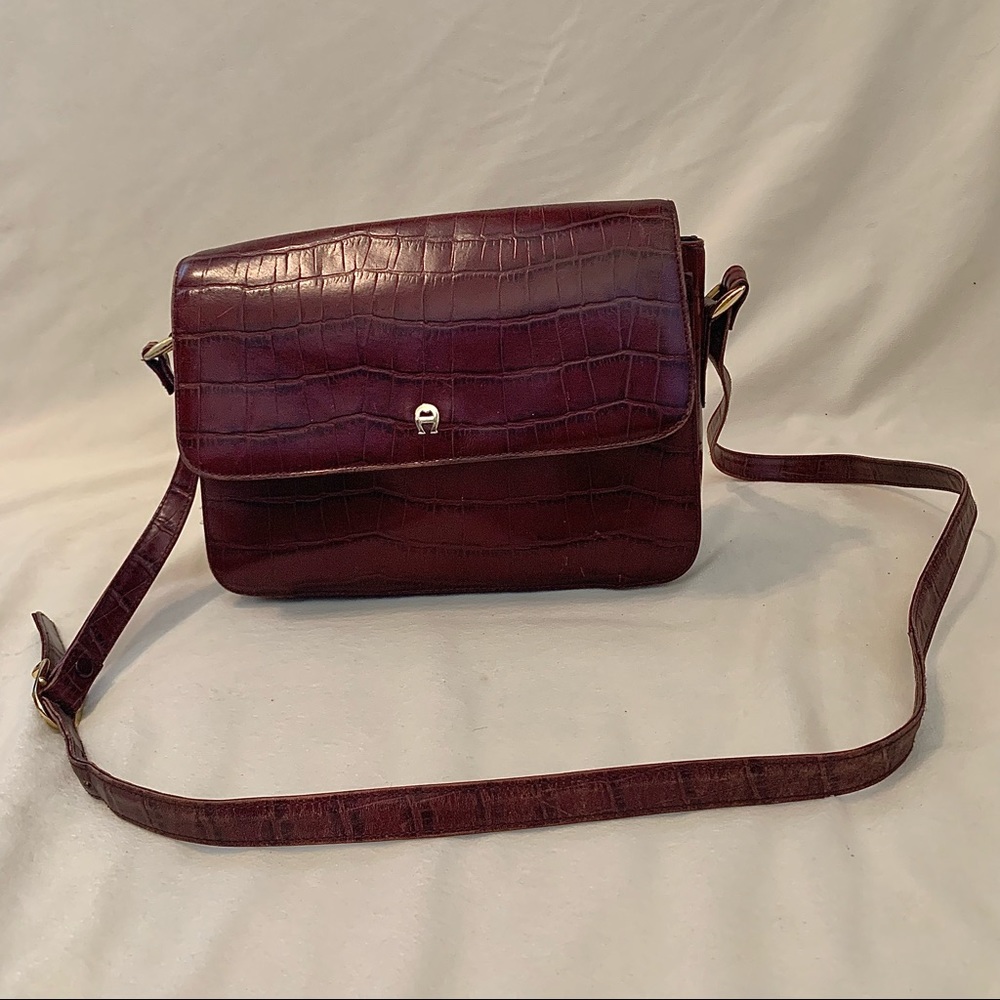 🥐Etienne Aigner Genuine Leather Red Shoulder Bag
